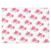 メリークリスマスピンクポインセチアと金ゴールド花 テーブルクロス (正面(横))