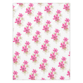 メリークリスマスピンクポインセチアと金ゴールド花 テーブルクロス (正面)