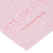 メリークリスマスピンク5人の格言ファミリー ショートテーブルランナー (コーナー)