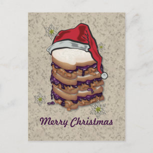 メリークリスマスピーナッツバターとゼリーサンドイッチ シーズンポストカード