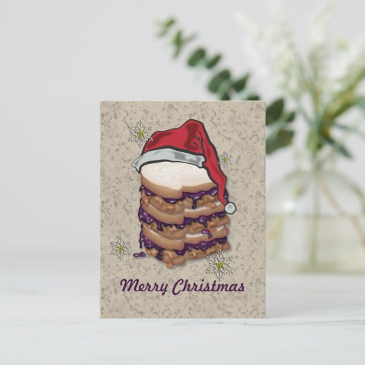 メリークリスマスピーナッツバターとゼリーサンドイッチ シーズンポストカード (スタンド正面)