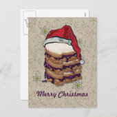メリークリスマスピーナッツバターとゼリーサンドイッチ シーズンポストカード (正面/裏面)