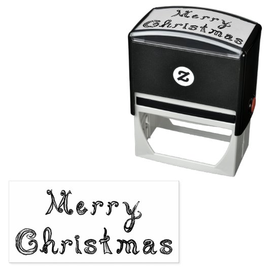 メリークリスマスファブリックフォント文字ラインアート セルフインキングスタンプ (インサイチュ)