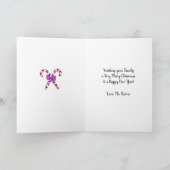 メリークリスマスファミリーお洒落写真 カード (内部)