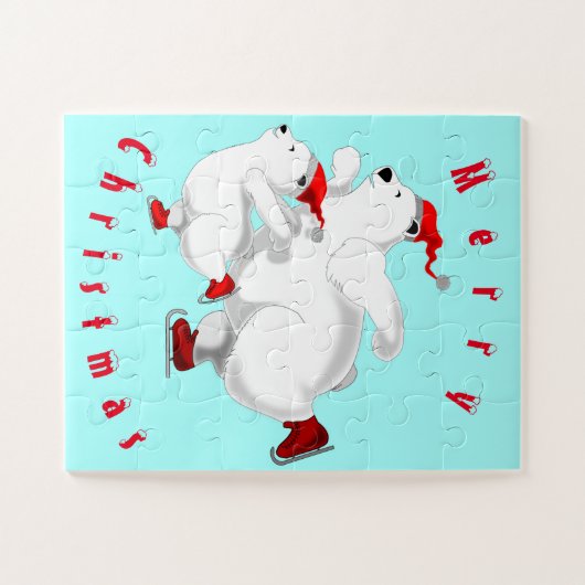 メリークリスマスファミリーがジグソーギフトを負担 ジグソーパズル (横)