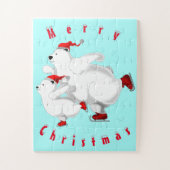 メリークリスマスファミリーがジグソーギフトを負担 ジグソーパズル (縦)