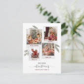 メリークリスマスファミリーのエレガント写真 シーズンポストカード (スタンド正面)