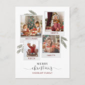 メリークリスマスファミリーのエレガント写真 シーズンポストカード (正面)