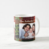 メリークリスマスファミリーのフォトホリデーズパーソナライズ コーヒーマグカップ (正面右)