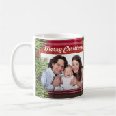 メリークリスマスファミリーのフォトホリデーズパーソナライズ コーヒーマグカップ (左)