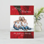 メリークリスマスファミリーの写真がパーソナライズさエレガントれる シーズンカード (スタンド正面)