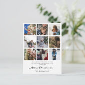 メリークリスマスファミリーの写真と聖なる書物、 経典 シーズンポストカード (スタンド正面)