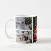 メリークリスマスファミリーの写真コラージュ祖父母 コーヒーマグカップ (左)