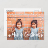 メリークリスマスファミリーの写真 |星のハート シーズンポストカード (正面/裏面)