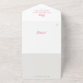 メリークリスマスファミリーの新しいレッドホリデーカード オールインワン招待状 (外側)