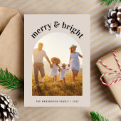 メリークリスマスファミリーアーチ型写真枠 シーズンカード