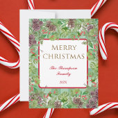 メリークリスマスファミリーウィズパインボウレッド開花 シーズンカード