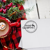 メリークリスマスファミリーカスタム差出人住所 ラバースタンプ