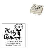 メリークリスマスファミリーカスタム差出人住所 ラバースタンプ (押印)