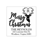 メリークリスマスファミリーカスタム差出人住所 ラバースタンプ (インプリント)