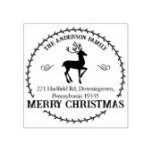 メリークリスマスファミリーカスタム差出人住所 ラバースタンプ (インプリント)