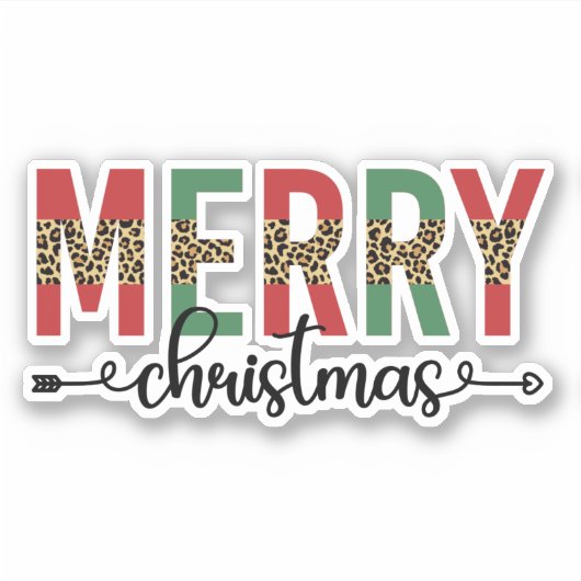 メリークリスマスファミリークリスマスお祝いギフト シール (正面)