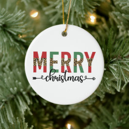 メリークリスマスファミリークリスマスお祝いギフト セラミックオーナメント