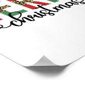 メリークリスマスファミリークリスマスお祝いギフト ポスター (角)