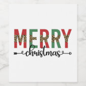 メリークリスマスファミリークリスマスお祝いギフト ワインラベル (シングルラベル)