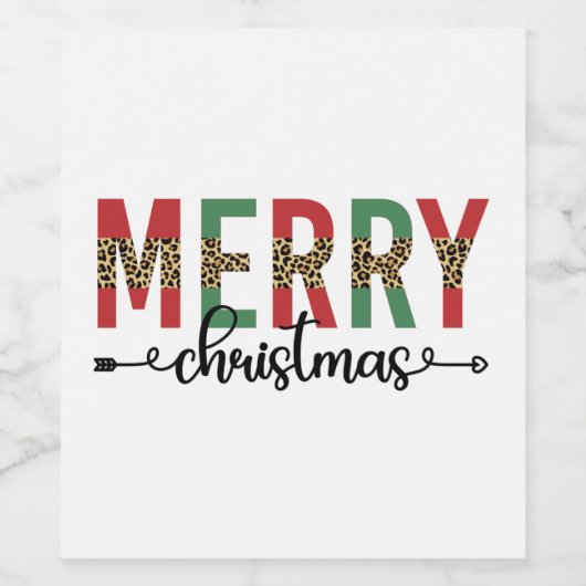 メリークリスマスファミリークリスマスお祝いギフト ワインラベル (シングルラベル)