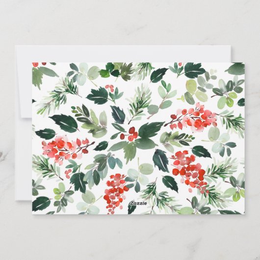 メリークリスマスファミリーコラージュカラフルタイポグラフィ シーズンカード (裏面)