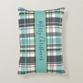 メリークリスマスファミリータータンチェック アクセントクッション (正面(垂直))