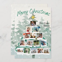 メリークリスマスファミリーツリー シーズンカード