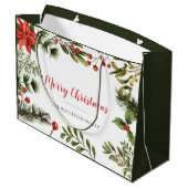 メリークリスマスファミリーネームベリーグリーン ラージペーパーバッグ (裏面アングル)