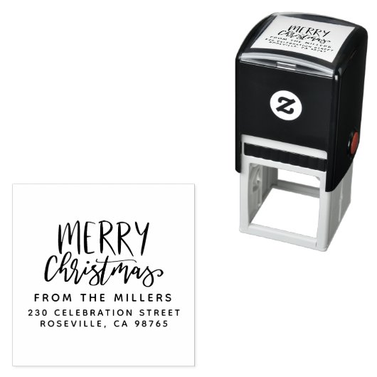 メリークリスマスファミリーネーム差出人住所 セルフインキングスタンプ (インサイチュ)