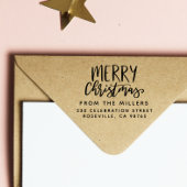 メリークリスマスファミリーネーム差出人住所 セルフインキングスタンプ