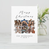 メリークリスマスファミリーパズルコラージュ写真 シーズンカード (スタンド正面)