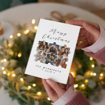 メリークリスマスファミリーパズルコラージュ写真