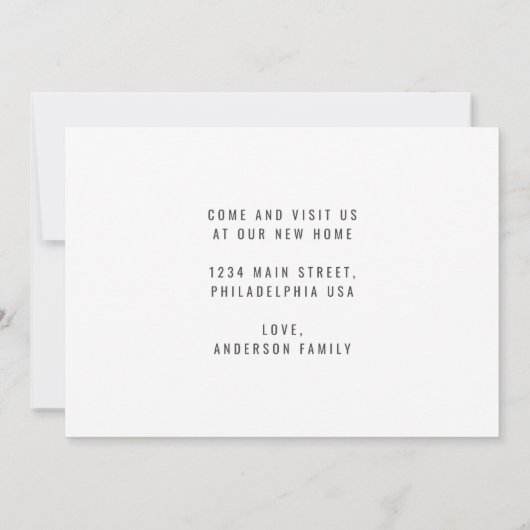 メリークリスマスファミリーフォトさくらんぼホリデームービング 案内状 (裏面)