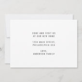 メリークリスマスファミリーフォトさくらんぼ植物の移動 案内状 (裏面)