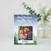 メリークリスマスファミリーフォトウィンターフォレスト シーズンカード (スタンド正面)