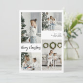 メリークリスマスファミリーフォトカード シーズンカード (スタンド正面)