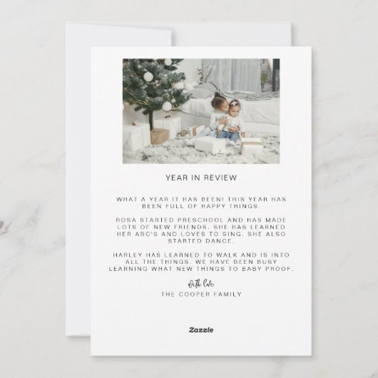 メリークリスマスファミリーフォトカード シーズンカード (裏面)