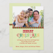 メリークリスマスファミリーフォトカード シーズンカード (正面/裏面)