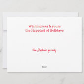 メリークリスマスファミリーフォトカード  シーズンカード (裏面)