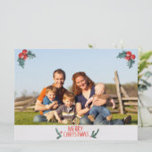 メリークリスマスファミリーフォトカード  シーズンカード (スタンド正面)