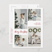 メリークリスマスファミリーフォトカード シーズンポストカード (正面/裏面)