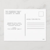 メリークリスマスファミリーフォトカード シーズンポストカード (裏面)