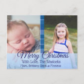 メリークリスマスファミリーフォトクリスマスポストカード シーズンポストカード (正面)