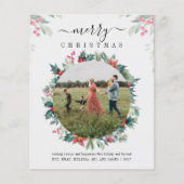 メリークリスマスファミリーフォトグリーティングカード (正面)